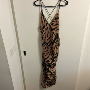 Zara Zebra Print Slip Dress